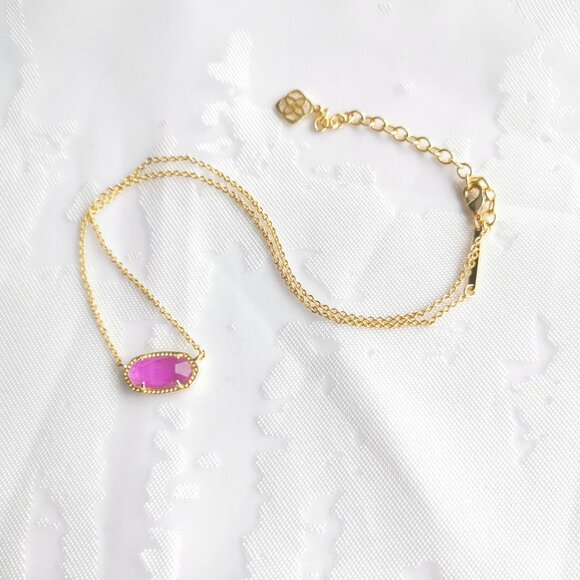 Kendra Scott Elisa Gold Necklace Azalea Illusion - Picture 3 of 4